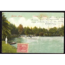 CIUDAD DE BUENOS AIRES ANTIGUA TARJETA POSTAL LAGO PALERMO